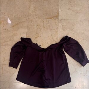 Leith Plum Off-Shoulder Top